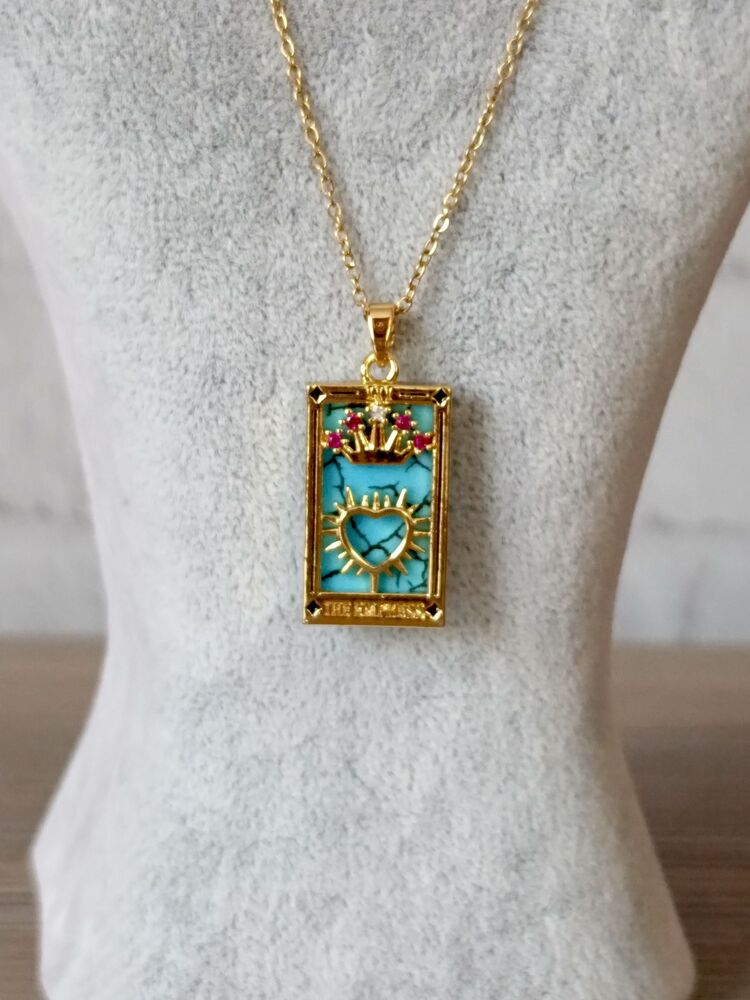İmparatoriçe (The Empress) Çelik Tarot Kolye