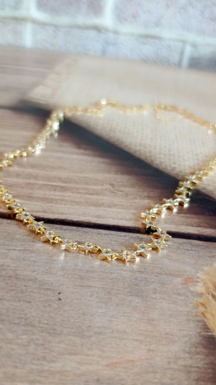 Gold Yıldız Suyolu Kolye