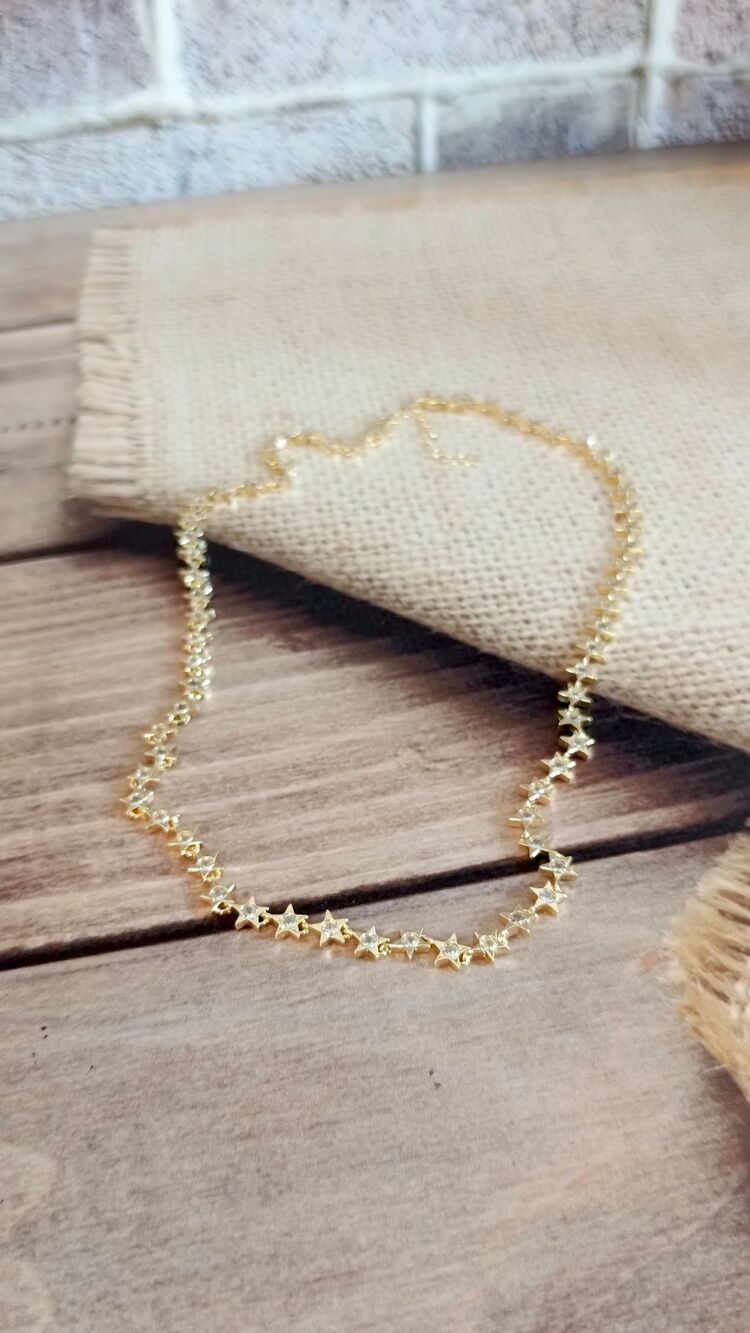 Gold Yıldız Suyolu Kolye