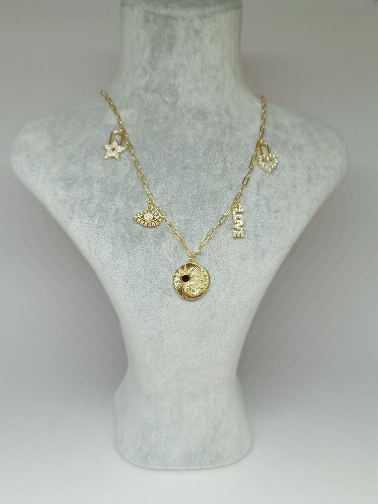 Love Detaylı Charm Kolye