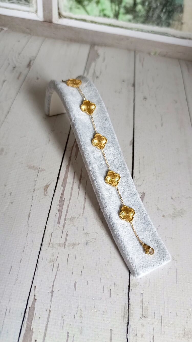 Gold Yonca Bileklik
