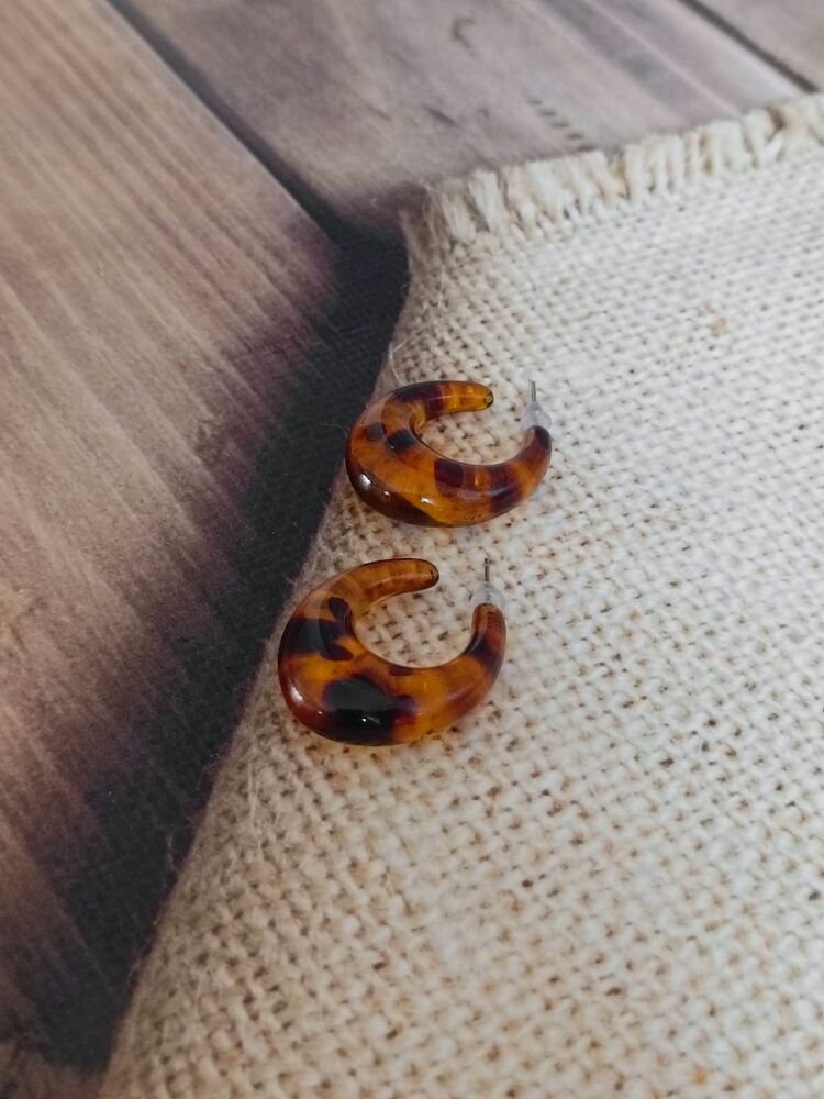 Oval Leopar Küpe