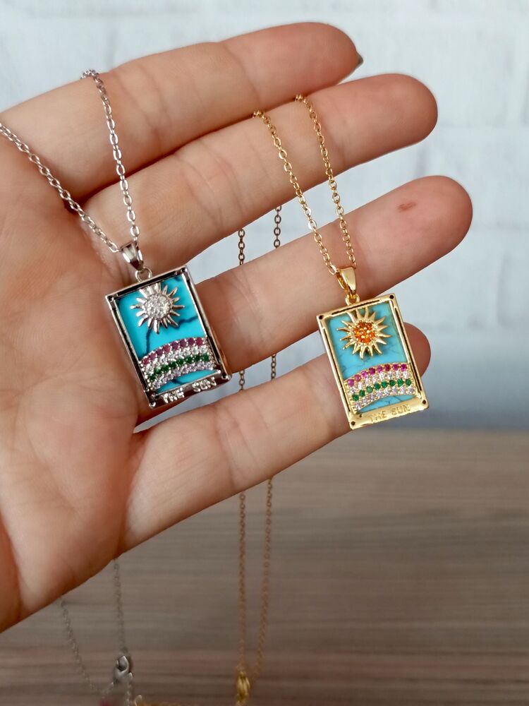 Güneş (The Sun) Çelik Tarot Kolye