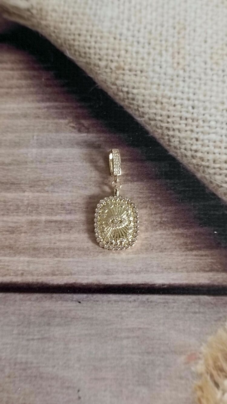 Dikdörtgen Plaka Göz Charm