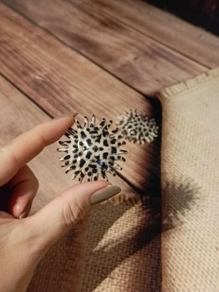 Leopar Desenli Güneş Küpe