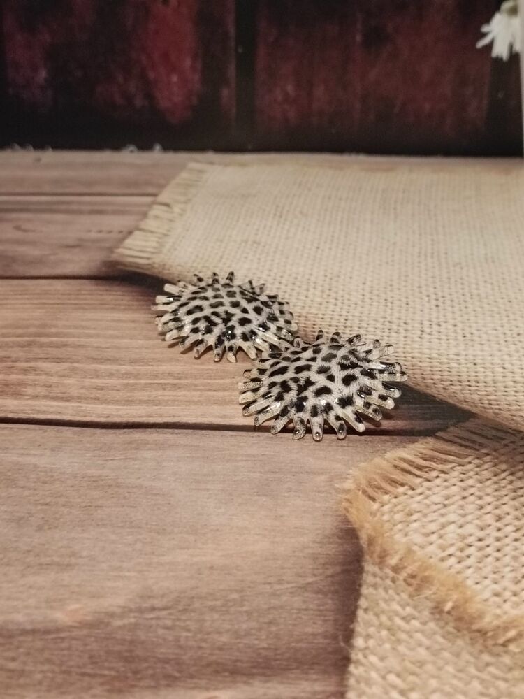 Leopar Desenli Güneş Küpe