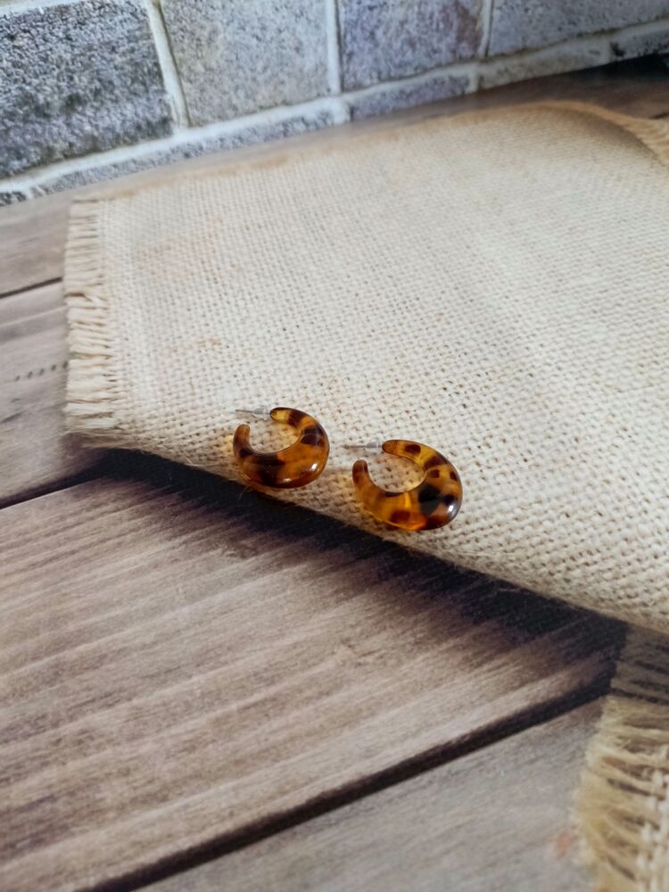 Oval Leopar Küpe
