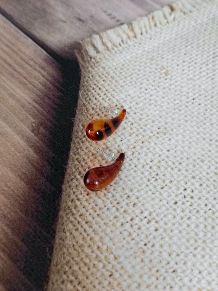 İnce Damla Leopar Küpe