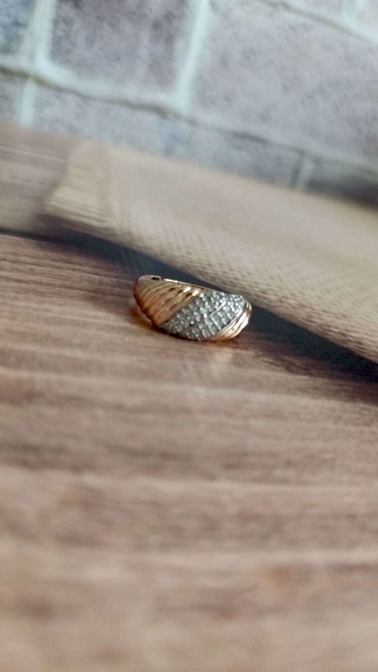 Zirkon Taşlı Gold Serçe Parmak Yüzük