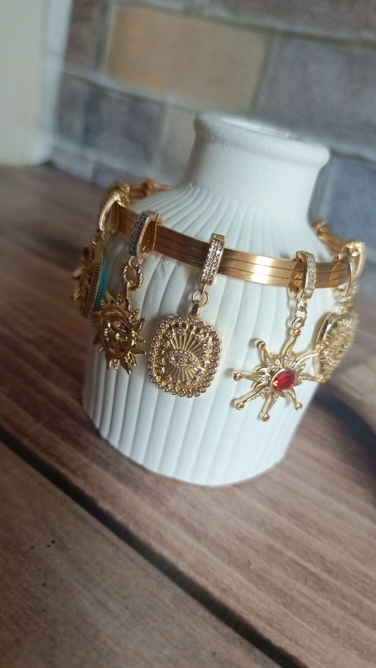 Dikdörtgen Plaka Göz Charm