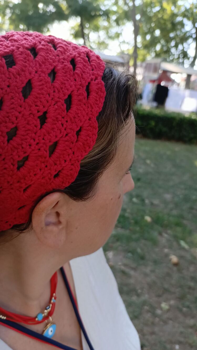 El Örgüsü Kırmızı Bandana