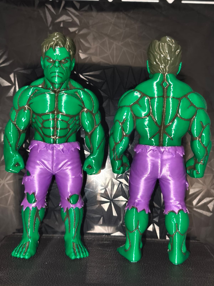 Yeşil Dev Figürü 20 cm | Büyük Boy Çok Renkli 3D Baskı Koleksiyon Figürü