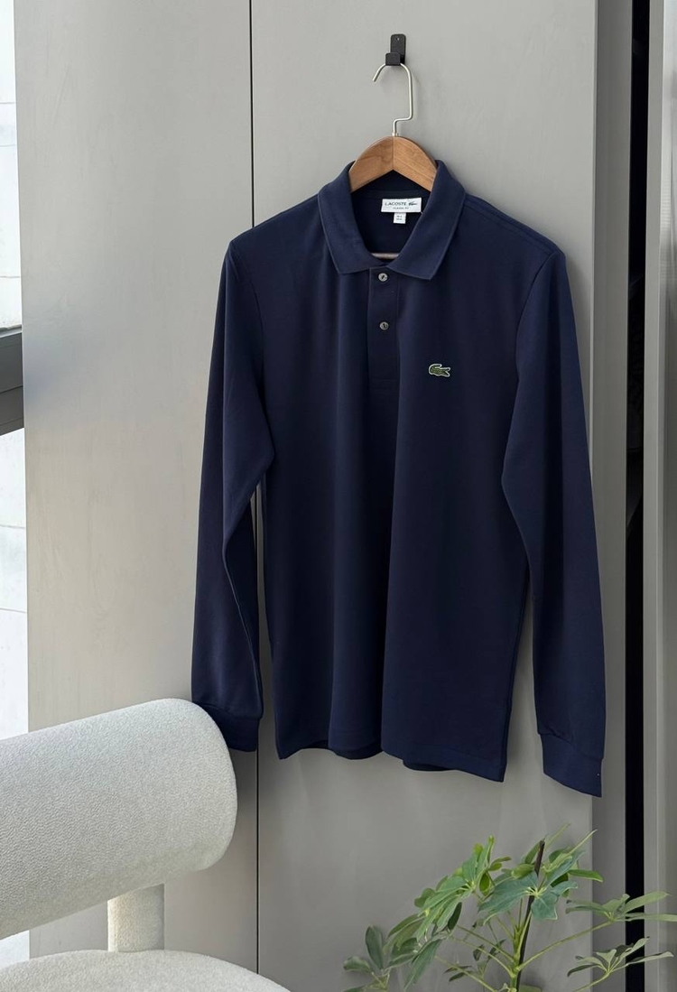 Lacoste (İthal) Uzun Kol Lacivert Klasik 