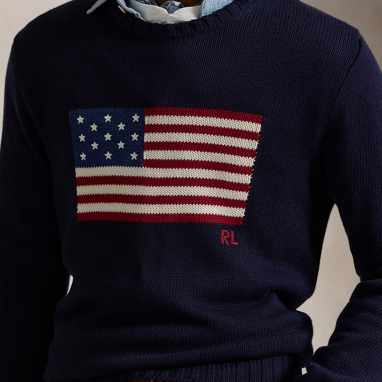 RL  Half -Zip %100 Cotton Knitwear