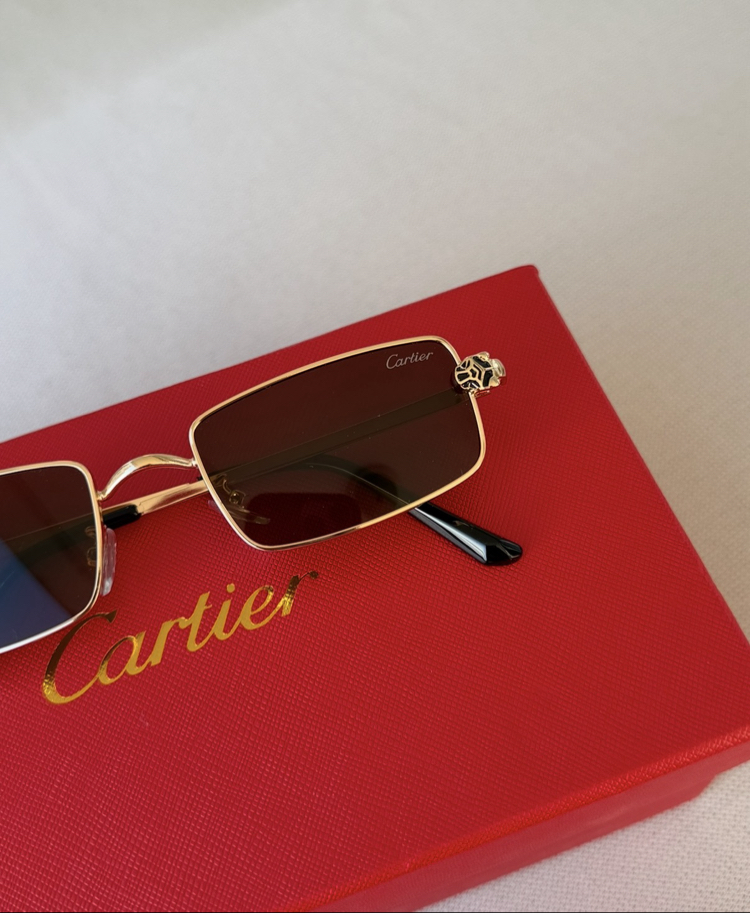 Cartier Gold çerçeve (kahve cam)