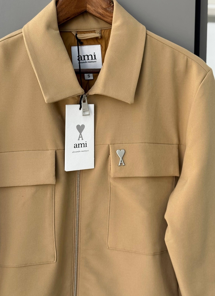 Ami Paris Premium  Yakalı Fermuarlı Ceket 