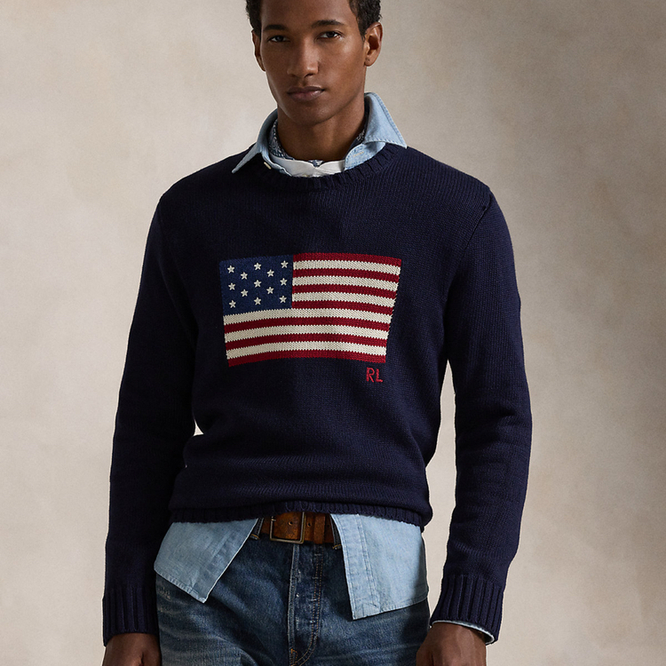 RL  Half -Zip %100 Cotton Knitwear