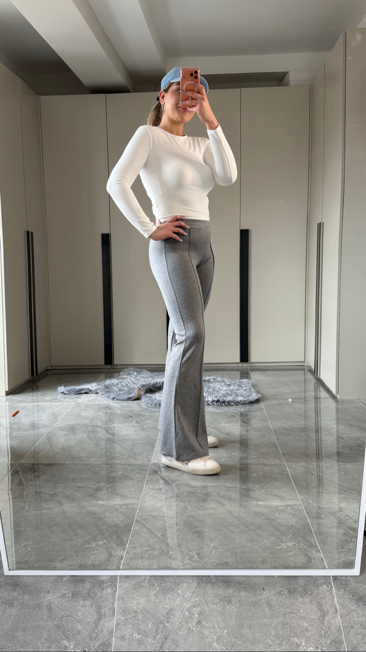 Gri Soft Touch Eşofman Altı