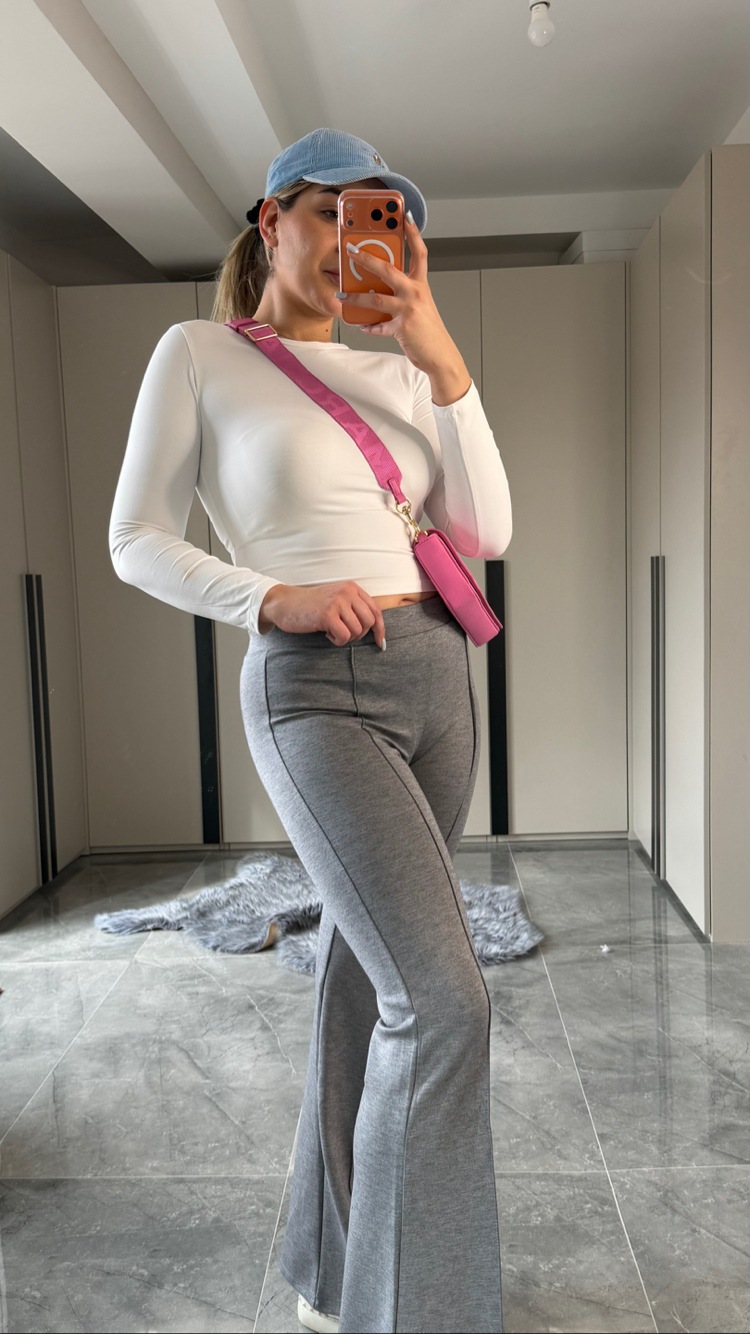 Gri Soft Touch Eşofman Altı