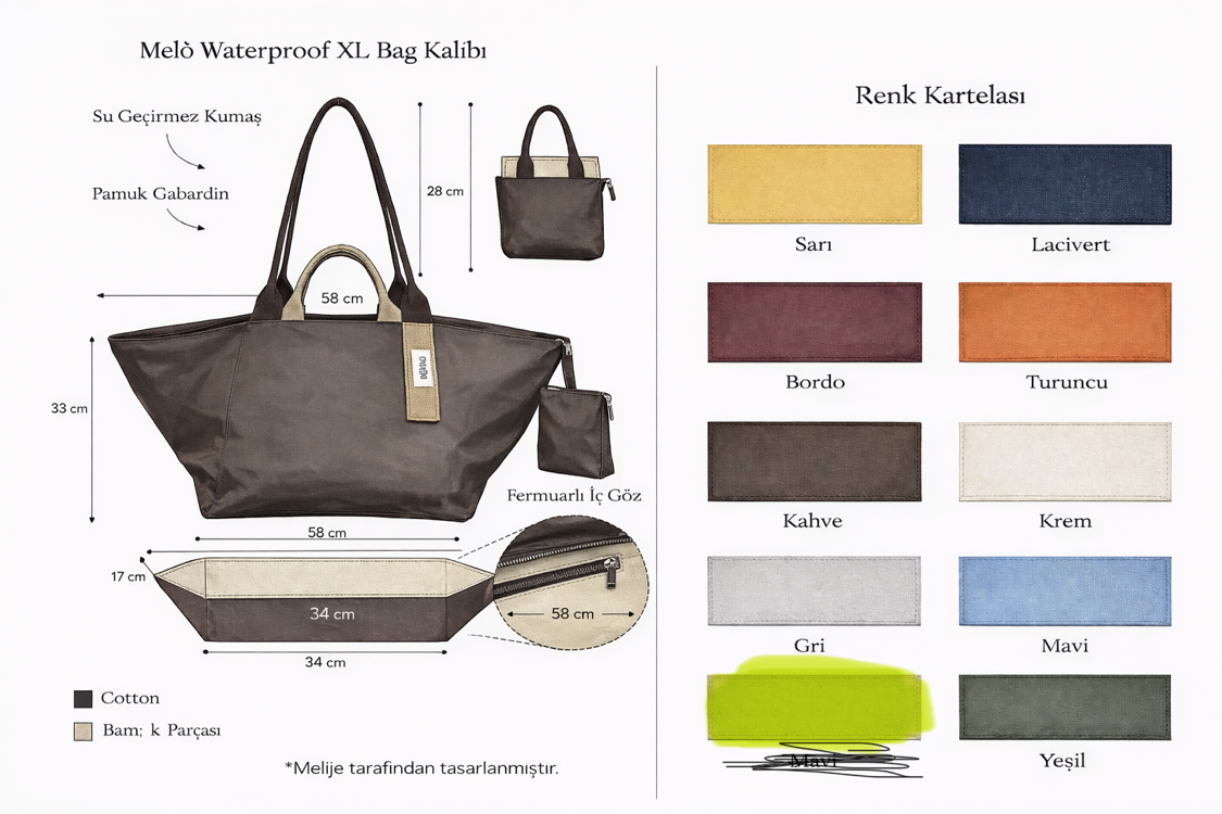 Melò Waterproof XL Bag kahverengi