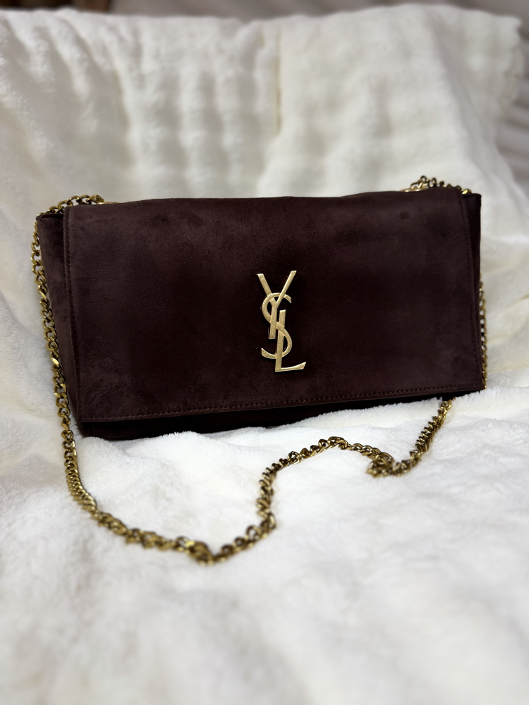 YSL(Çift Taraflı)Süet& Deri kahverengi