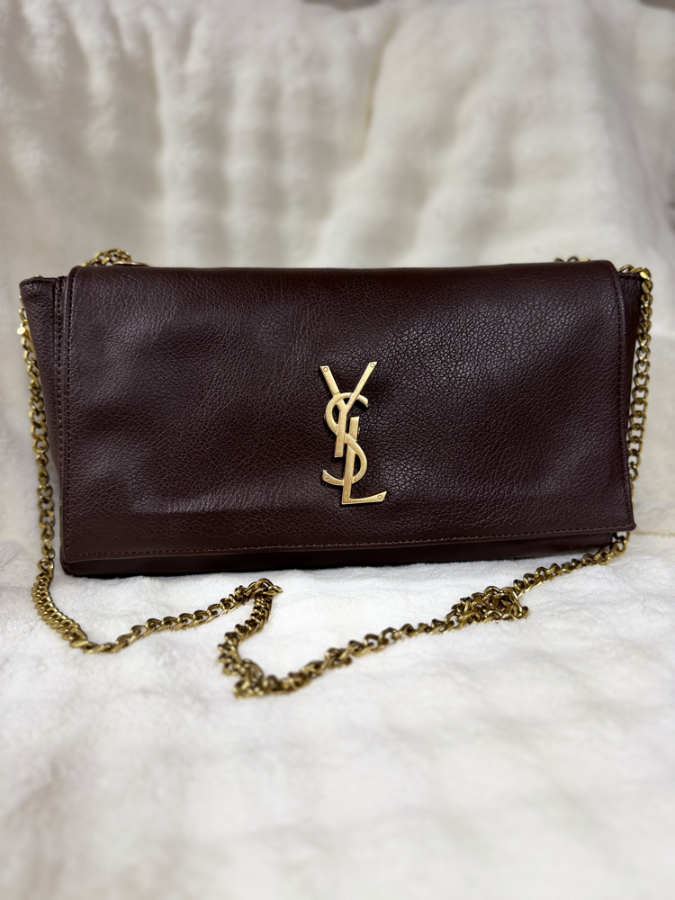 YSL(Çift Taraflı)Süet& Deri kahverengi