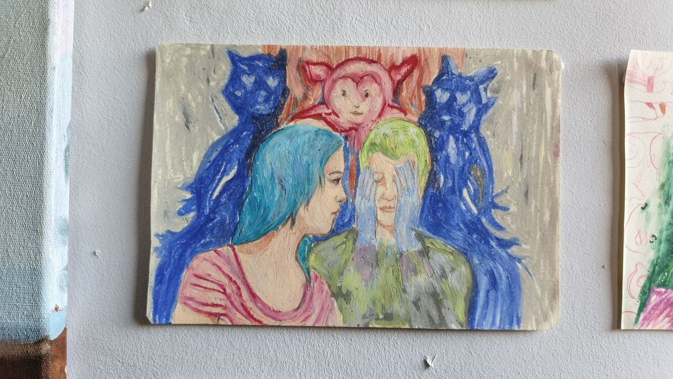 oilpastel figure