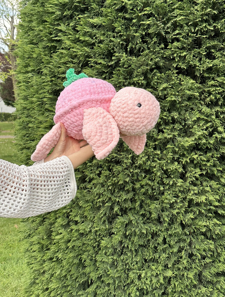 Çilek Kabuklu Pembe Kaplumbağa