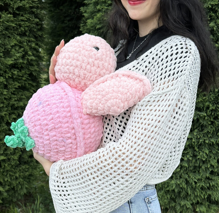 Çilek Kabuklu Pembe Kaplumbağa