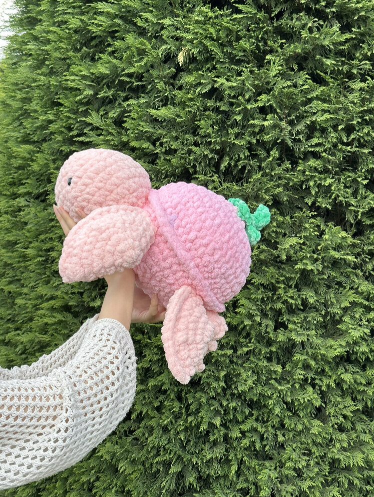Çilek Kabuklu Pembe Kaplumbağa