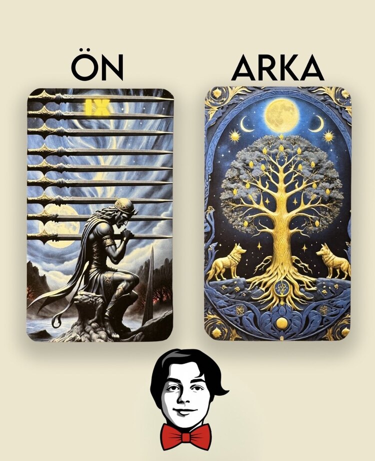 TÜRK MİTOLOJİSİ TAROT DESTESİ 78 KART+KADİFE KESE