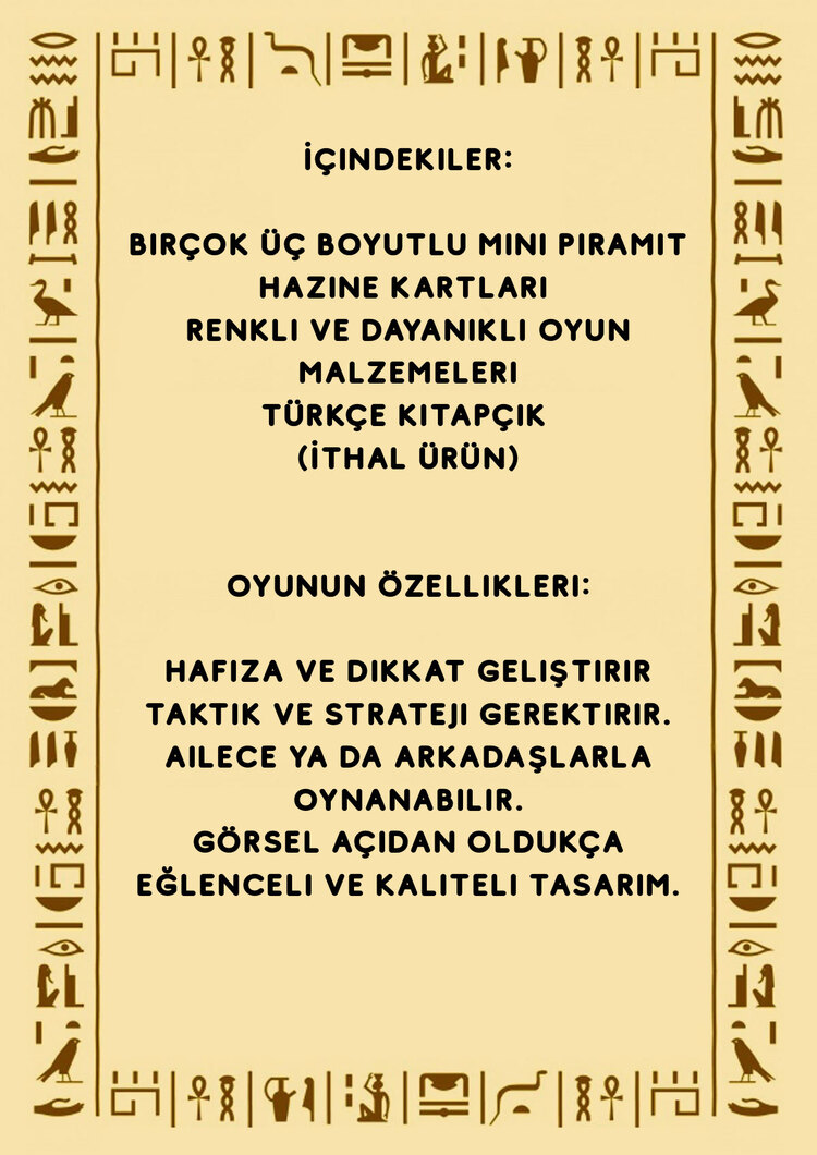 PHARAO MISIR MİTOLOJİSİ TEMALI KUTU OYUNU 