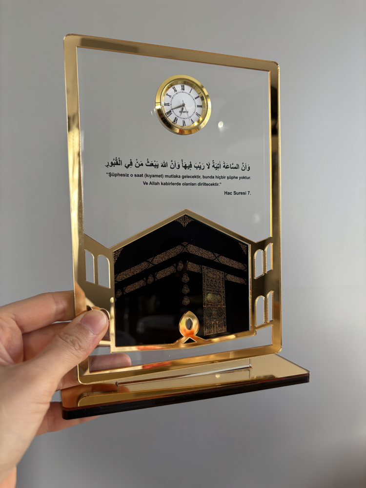 Kabe baskılı masaüstü saat