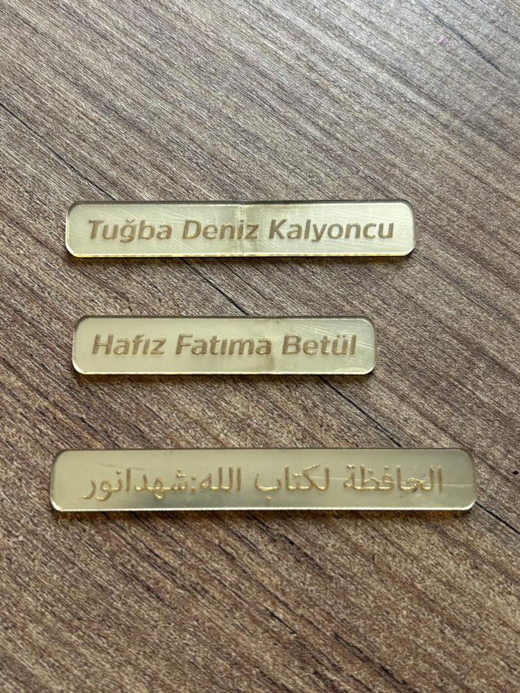 Kalpli sure ezber plaketi-gümüş