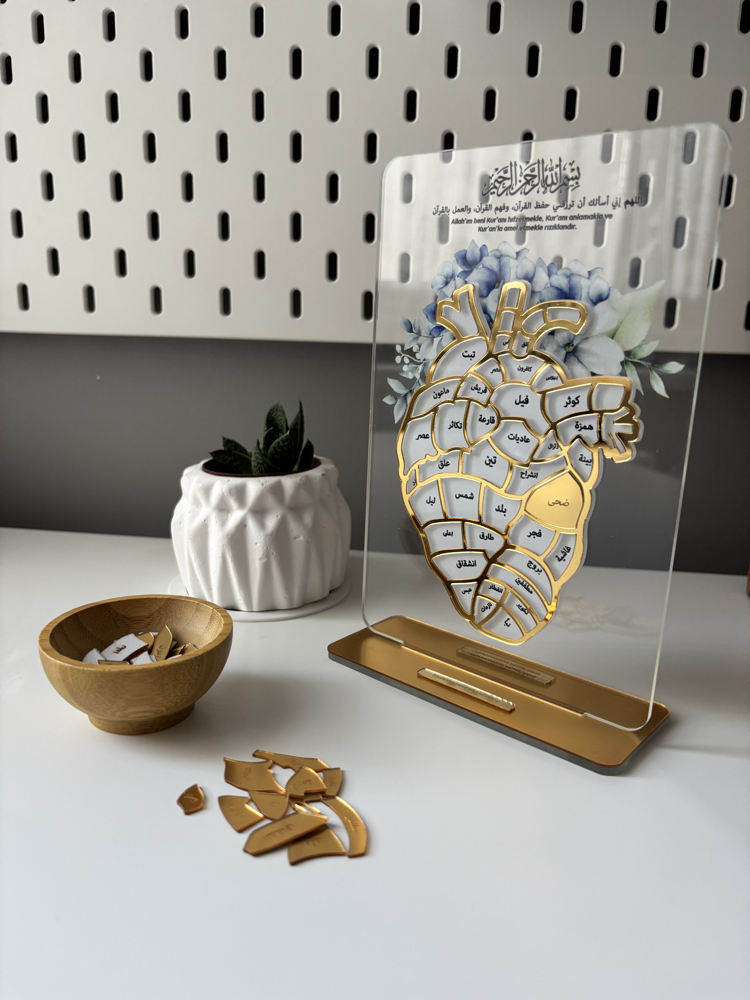 30.cüz sure ezber plaketi-mavi