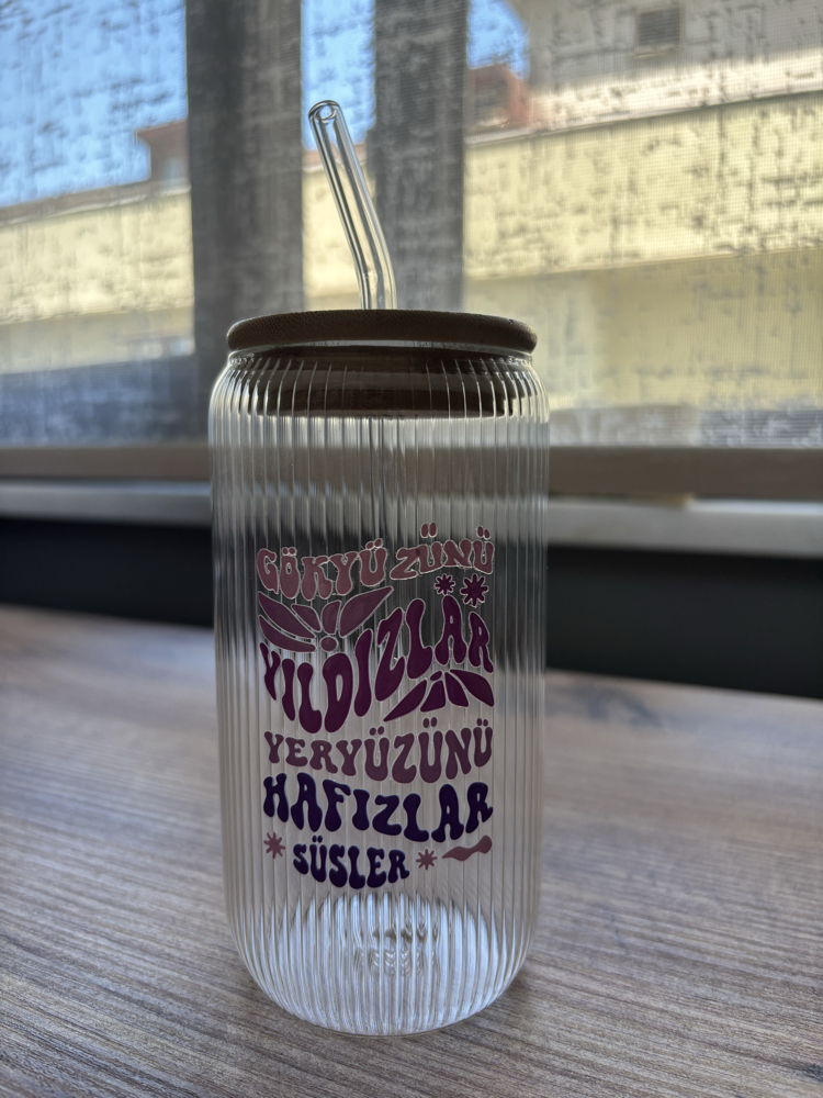 Bambu kapaklı bardak- lila