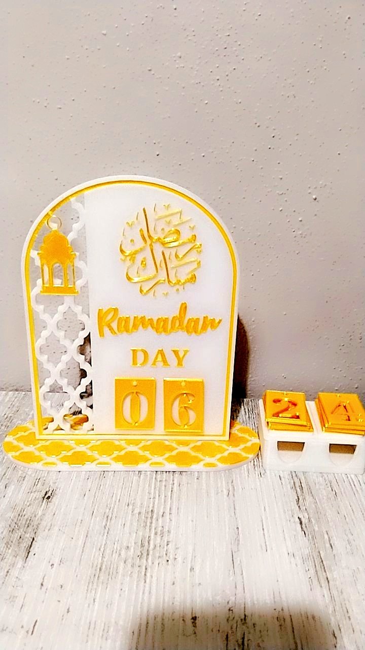 Sarı Ramazan günü sayacı decor 