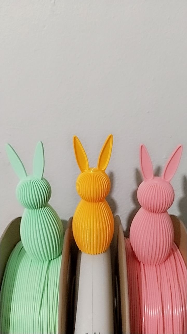 Pastel renkli Dekoratif Tavşan Figürleri