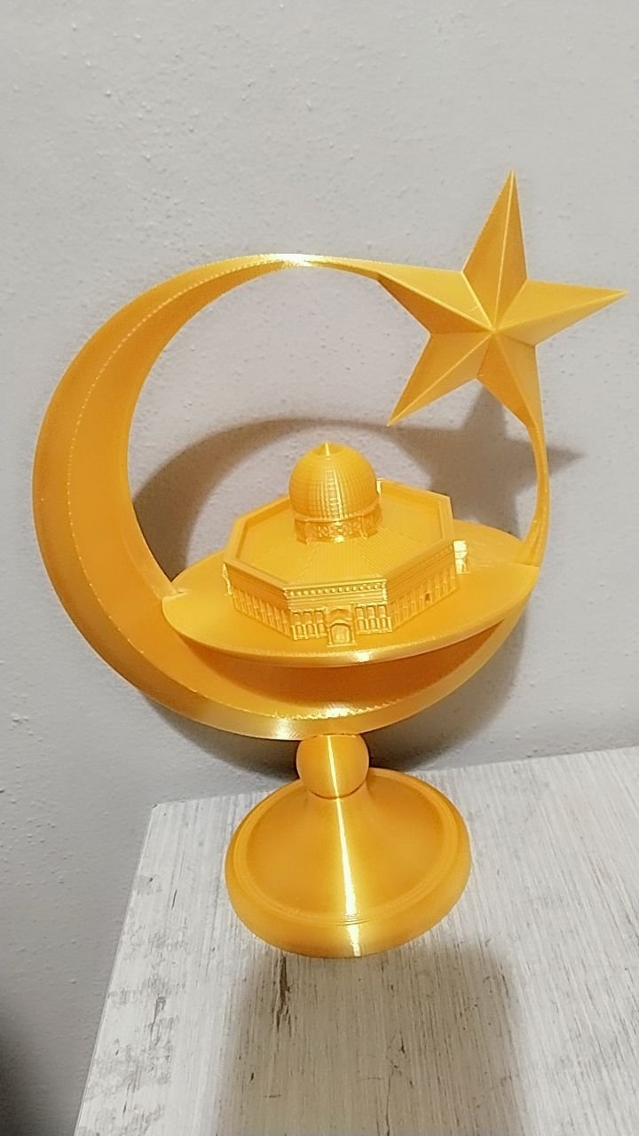 Altın renkli Ay Yıldız decor