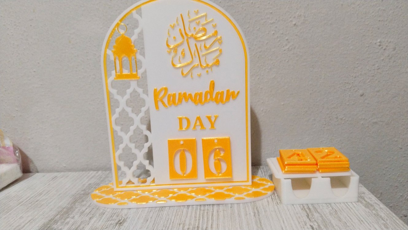 Sarı Ramazan günü sayacı decor 