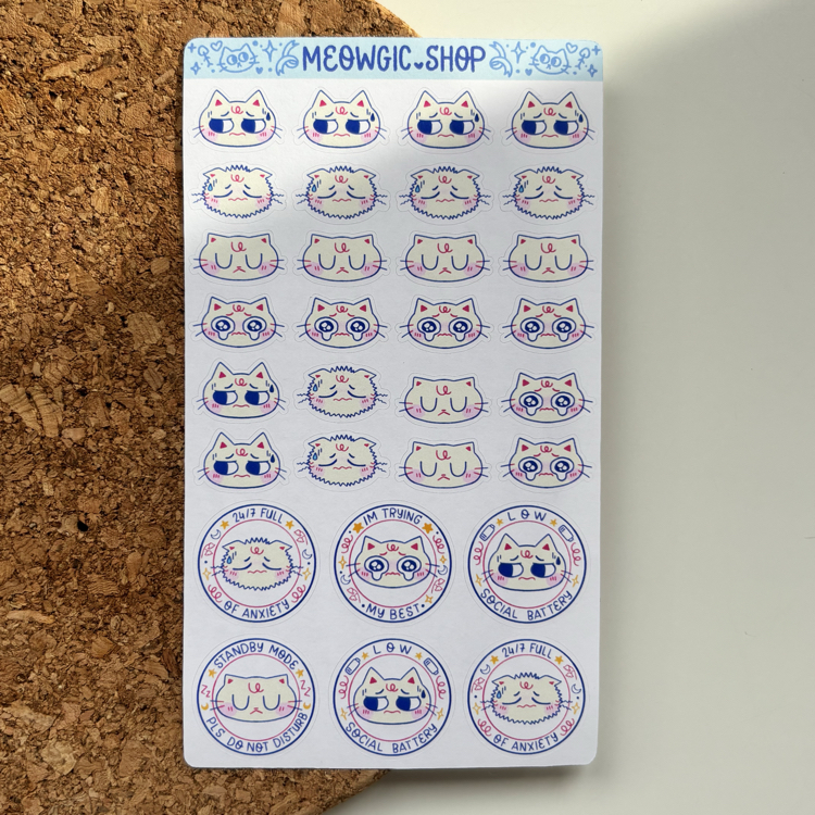 Relatable Cats 2 - Sticker Sheet