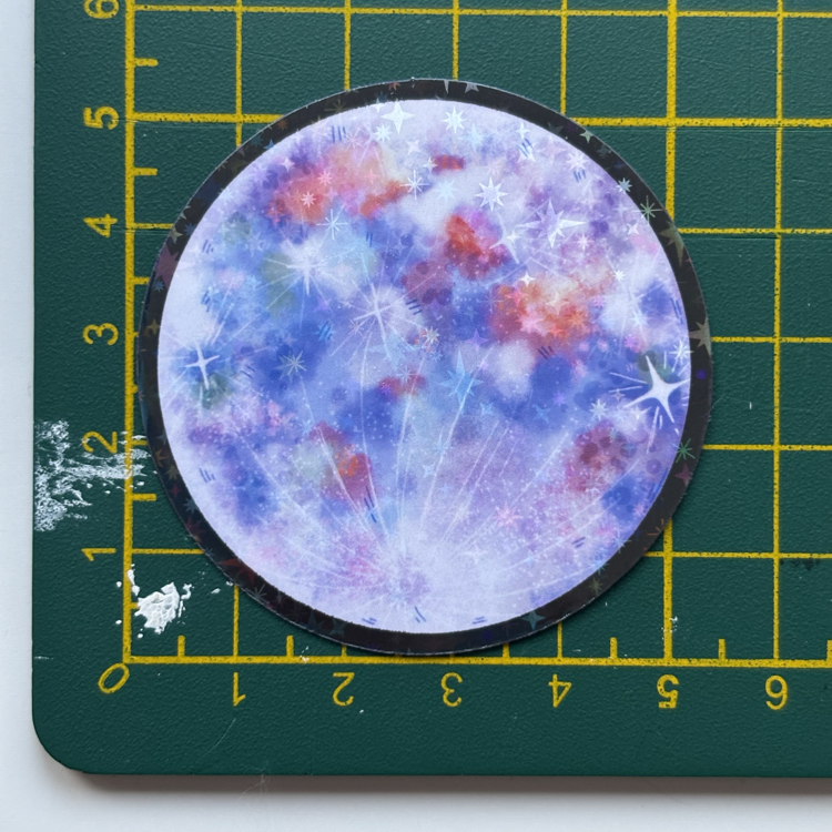 moon - holo sticker