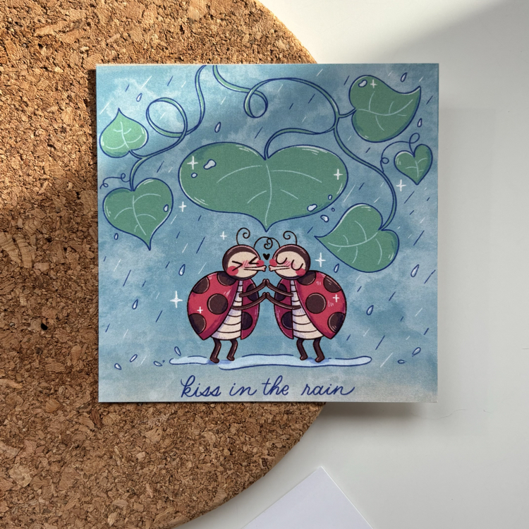 kiss in the rain - art print