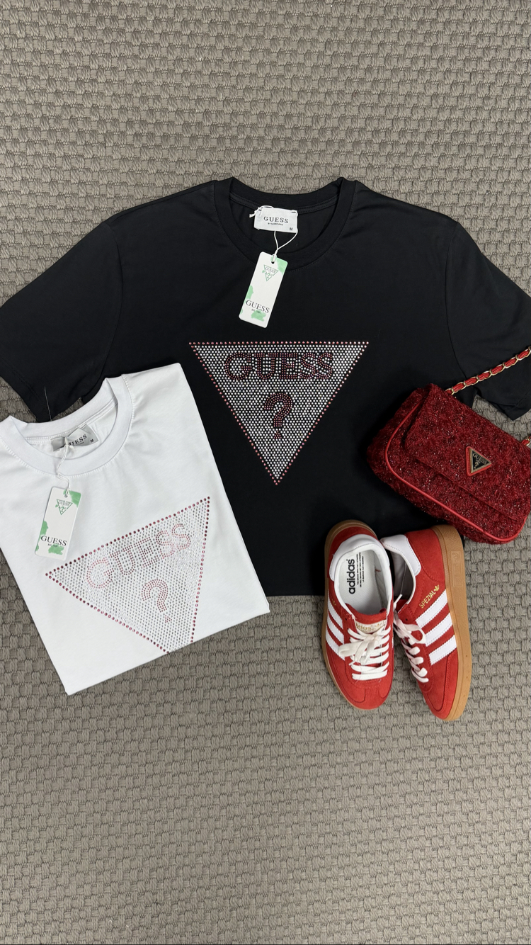 Guss Üçgen Taşlı Tshirt