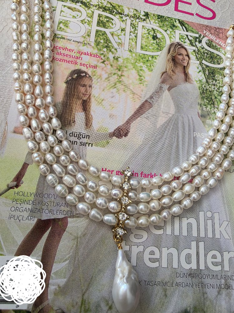 Gerçek 4 sıra İnci Choker Kolye(Sadece Kolye Fiyatıdır)