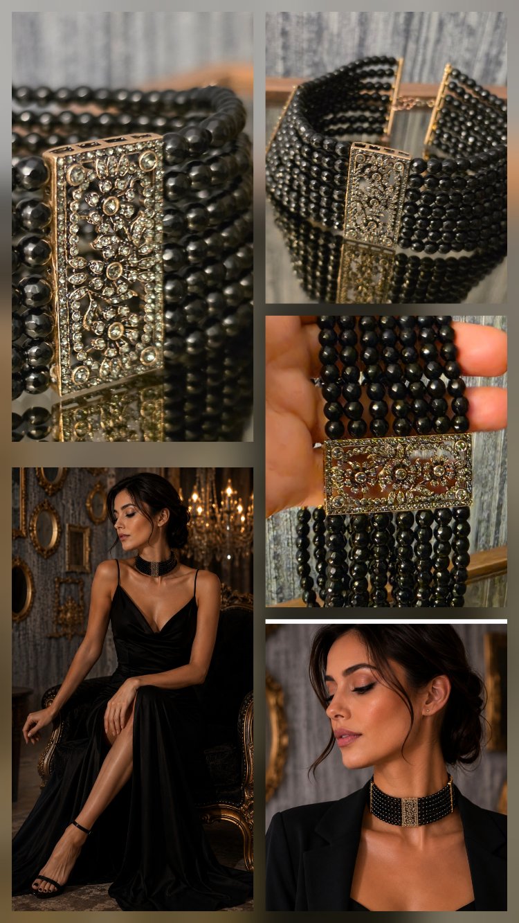 Faset Kesim Oniks Doğaltaş Choker Kolye