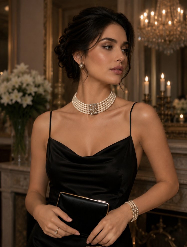Gerçek İnci Choker Kolye 