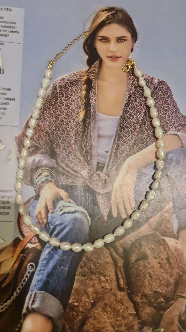 Gerçek Arpa model inci kolye 