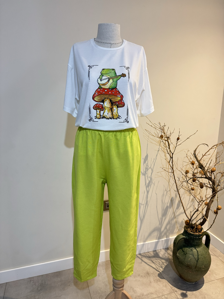 Kurbağa figürlü Tshirt