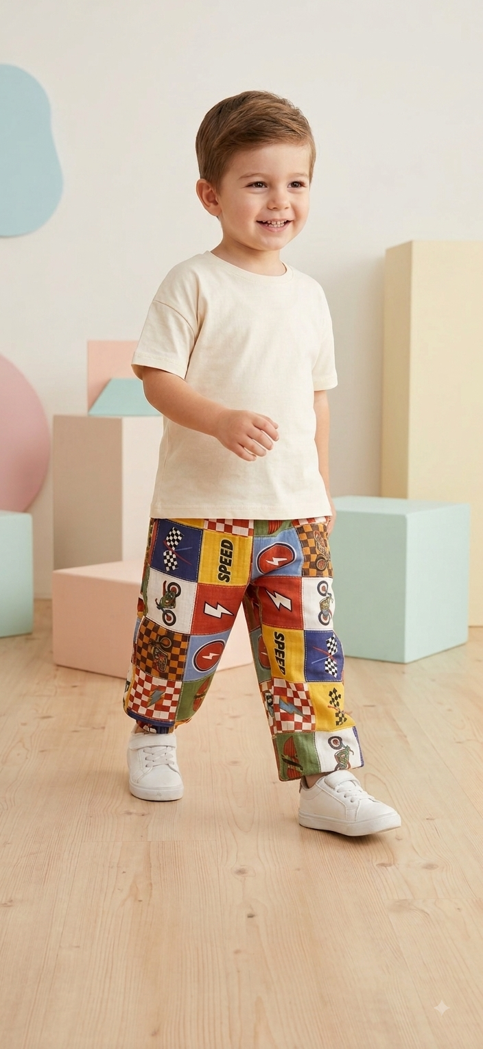 Araba sevdalısı beybi pantolonu :) poplin